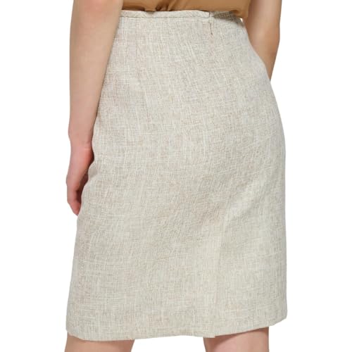 Calvin Klein Womens Above Knee Back Slit Pencil Skirt Beige 142