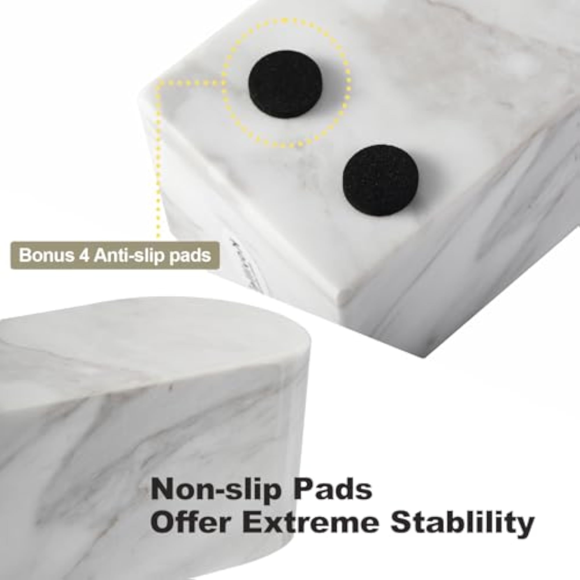 Luxury Greek Marble Bookends for Shelves