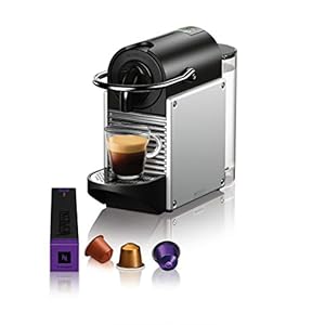 Nespresso Pixie Espresso Machine by De'Longhi, 1100ml, Aluminum,Silver Nespresso Pixie Espresso Machine by DeLonghi 1100ml AluminumSilver