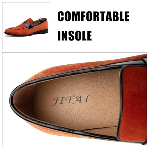 Image of JITAI Mens Velvet Loafers Dress Shoes Loafers for Men Tuxedo Suit Shoes