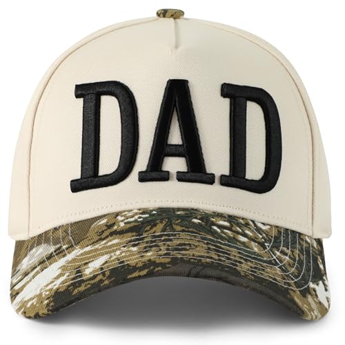 Bcefuho Dad Hats for Men for Dad New Dad Gifts for Your Husband from Your Daughter Son Wife (CAMO)