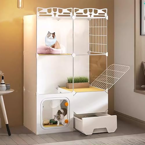Enclos intérieur pour chat pour un salon ordonné et un animal serein