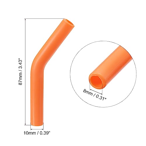 Puntas de silicona para pitillos reutilizables pack 16 naranja miniatura 2