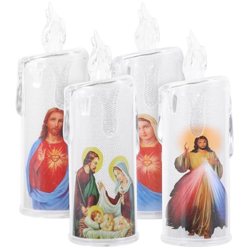 Bougies LED sans flamme Veemoon pour prier en sécurité sans risque d'incendie à Pâques
