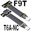 ADT-Link USB 3.1 Front Panel Header Type-E to USB-C Type C Connector Extension Wire Cable for A4-ITX Chassis Customized Side Panel USB Type-C Port (3cm, T6A-F9T-NC(Male to Female))