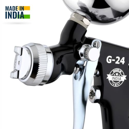 Image of G 24 Conventional Spray Gun | 2.5 mm Nozzle | 500 ml Stainless Steel Cup | Perfect for High Solid Paint Spray Applications