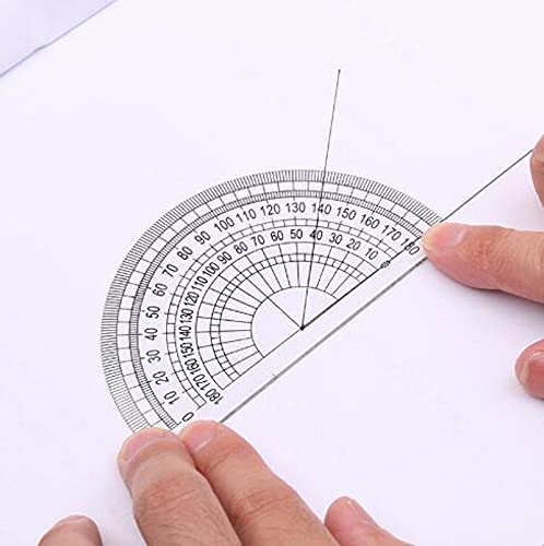 Geometrie-Set 4-teilig Mit Panda-Muster – Lineal, Geodreieck, Winkelmesser Aus Kunststoff