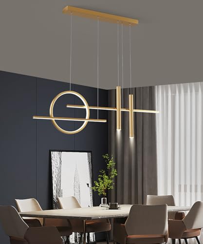 Lustres LED light avec télécommande de plafond or moderne pour table et cuisine