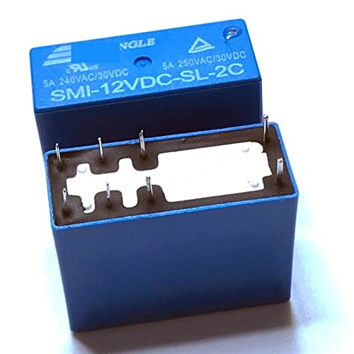 Relés SMI-05VDC-SL-2C de 5V con terminales de 8 pines y alta resistencia 5A 3