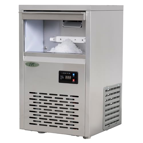Image of SPT SZB-42 88-lb Automatic Flake Ice Maker in Stainless Steel with Inline Water Filter