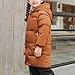 Girls Boys Fashion Warm Winter Coat Heavyweight Hooded Down Coat Windproof Long Puffer Jacket Kids (Brown, 12-18 Months)