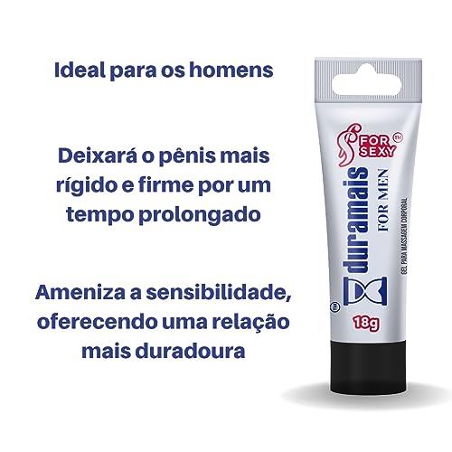 Gel Lubrificante Retardante de Ejaculação Precoce Masculina Duramais 18g Sex Shop For Men