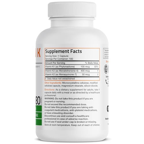 vitamin k triple play vitamin k2 mk7  vitamin k2 mk4  vitamin k1 full spectrum complex vitamin k supplement 180 capsules