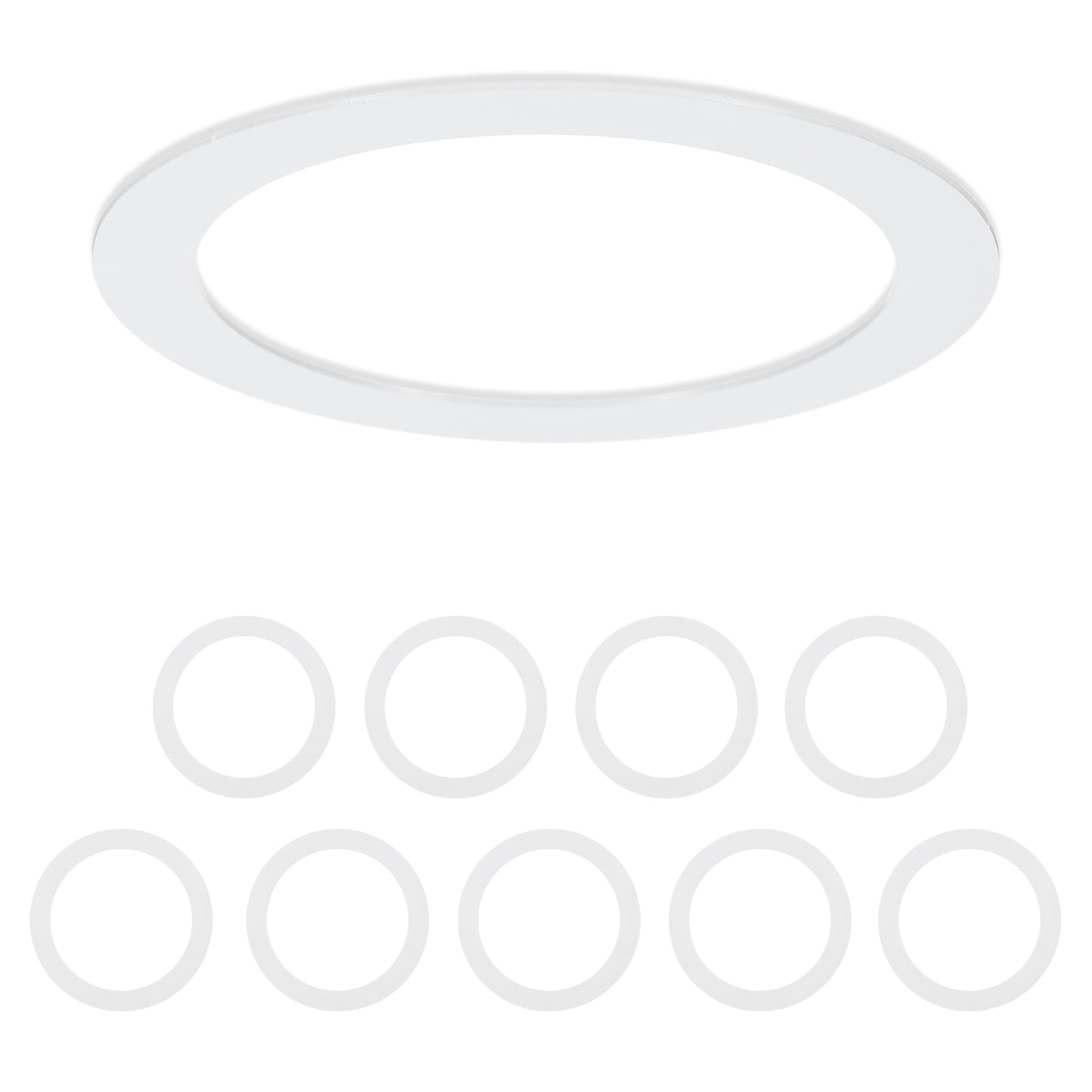 VIAPUICE Recessed Light Trim Ring 4.1" OD 3.2" ID Light Goof 10Pcs White