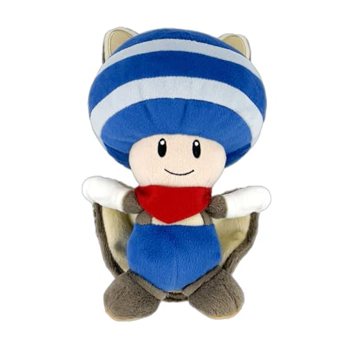 Nintendo Together+ - Peluche Super Mario - Flying Squirrel Blue Toad 21cm