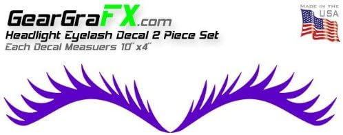 Eyelash Purple Decal Set for VW Mini Coopers Dodge Neon and Others