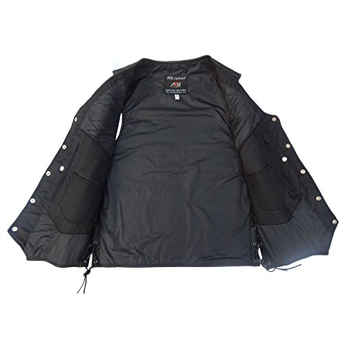 2Fit Men's Black Genuine Leather 10 Pockets Motorcycle Biker Vest New S To 6Xl (4Xl (Chest 56 Inches)) #TOP7