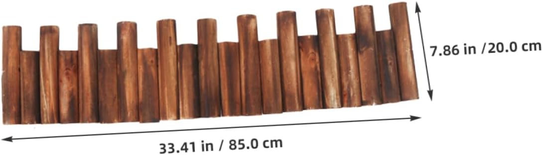 Outdoor Decorative Fence Edging Medium Wood Garden Border for Flower Beds Patios Sturdy Landscape Barrier Elegant Garden Decor Animal Partition Fencing