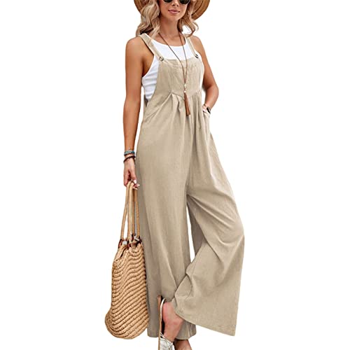 Jumpsuits For Women Summer Deals Of The Day Lightning Deals Plus Size Rompers For Women Fashion 2023 Vacation Maternity Birthday Outfits Tanks Off The Shoulder Jumpsuits Elegant(A Khaki,Small) #TOP24