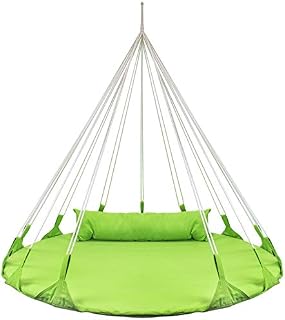 Sorbus Hanging Swing Nest with Pillow, Double Hammock Daybed Saucer Style Lounger Swing