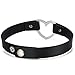 FIBO STEEL 1-4 Pcs Womens Leather Necklace Choker Necklace Heart Punk Goth Style Adjustable