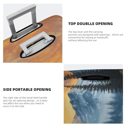 Mountains And Forests With A Sunset Elastic Travel Luggage Covers Dustproof Scratch-Resistant Suitcase Protector Fit 22-24 Inch2