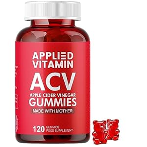 Applied vitamin Apple Cider Vinegar Gummies 1000mg Keto Diet for Weight Loss – Bear Gummy ACV with Folic Acid, Vitamin C, Vitamin B12, B6, B9, Pomegranate & Beetroot Powder