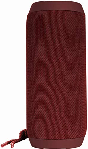 Denver BTS-110BORDEAUX Tragbarer Lautsprecher, FM-Radio-Tuner, Bluetooth- und USB-Anschluss, AUX-Eingang und SD-Kartensteckplatz, wiederaufladbarer Akku mit 1200 mAh, Lautstärke: 10 W, rot, One Size