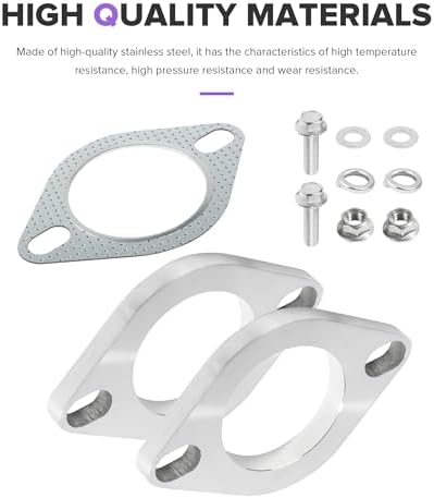PAIYUE Muffler Repair Kit,Car Accessories Stainless Steel Exhaust System Kit with Gasket and Bolts,Automotive Replacement Exhaust Flanges,Used to Keep the Normal Operation of Automobile (2.25") — view 3