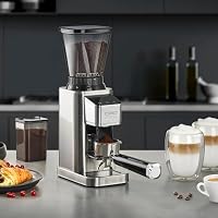 CASO BaristaChef Inox - elektrische Kaffeemühle, Testurteil: Sehr Gut, Edelstahl-Kegelmahlwerk, mit Siebträgerhalterung, 48 präzise Mahlgradstufen – Ansicht 2