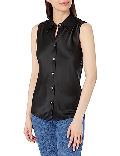 Chemise sans manches femme Vince haut fluide col chemisier top chic