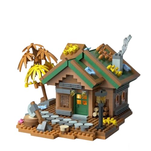 Auspcers Cabane de Montagne Set de Construction, Summit Cabin Kit de Construction, Lot de 781 Mini Blocs de Construction pour cabane dans Les Arbres forestières, Jouets STEM Créatifs en Micro-Blocs