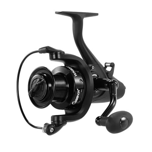 HUIOP Carrete de pesca giratorio Full Metal 5000/6000/8000 11 + 1BB Nylon Metal Ligero de alta velocidad para trucha de corriente Bass Doble fuerza de descarga Rueda de pesca,carretes de pesca de agua