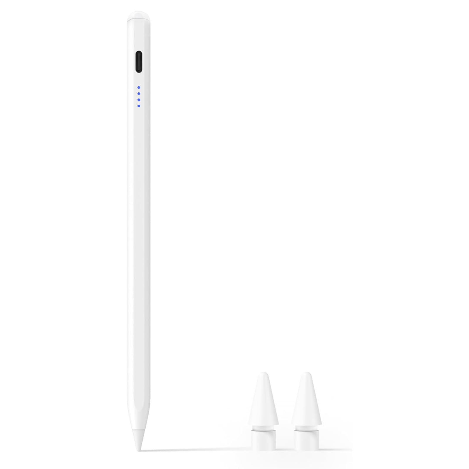 Stylet pour iPad 2018-2026, Précision de Pixe, Reject de Paume, Détection d'inclinaison, Pencil Charge Rapide, Compatible avec iPad 11/10/9/8/7/6/A16, Mini 7/6/5/4, Air M4/M3/M2, Pro M5/M4 13/12.9/11″