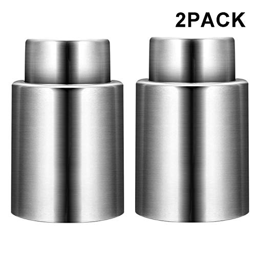 Wine Stoppers with Vacuum, Stainless Steel Wine Saver Pump with Silicone, Durable Vacuum