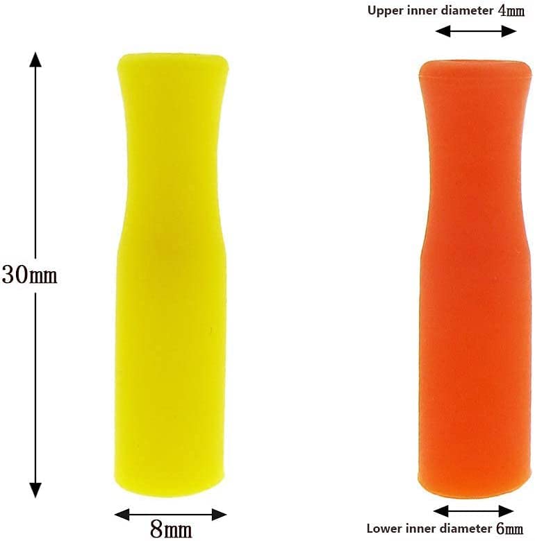 20 Pcs Tapas de Silicón para Pitillos de Metal Reutilizables miniatura 2