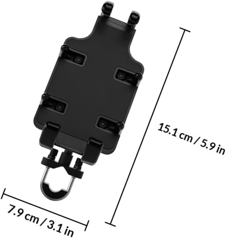 Mikikit Aluminum Alloy Motorbike Phone Mount Holder GPS Navigation Bracket Handlebar Rack for Riders and Off-Road Bikes