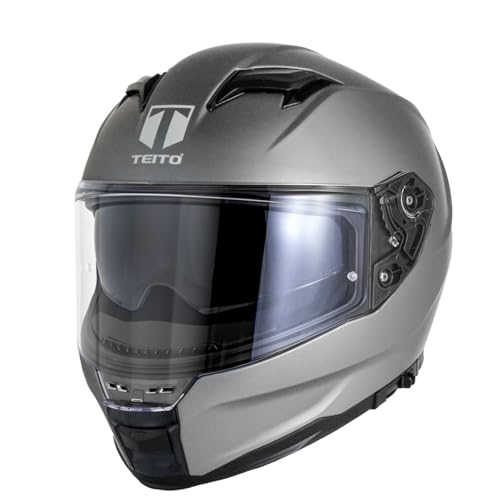 Amazon | TEITO FF922 ソリッドマットグレー バイク フルフェイス