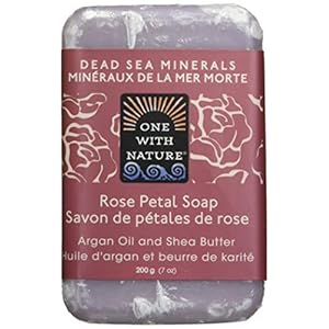   One-With-Nature-Rose-Petal-Dead-Sea-Mineral-Soap-7-Ounce-Bars-Pack-of-6