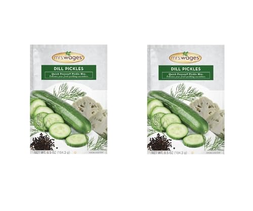 Mrs. Wages Dill Pickle Canning Seasoning Mix, 6.5 Oz. Pouch (Pack of 2)