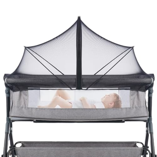 Red para Bebé,Mosquitera Transpirable - Red Plegable Transpirable para Cochecito Minicuna Siestas Exteriores Espacios Reducidos Y Colecho