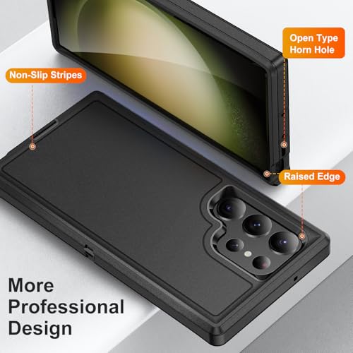 Case for Samsung S22 Ultra, Dustproof, Shockproof Drop Proof, Military Grade Protective Cover for Galaxy S 22plus Solid Polycarbonate Shell. Soft Cushioning Rubber. (Black,Galaxy S22)
