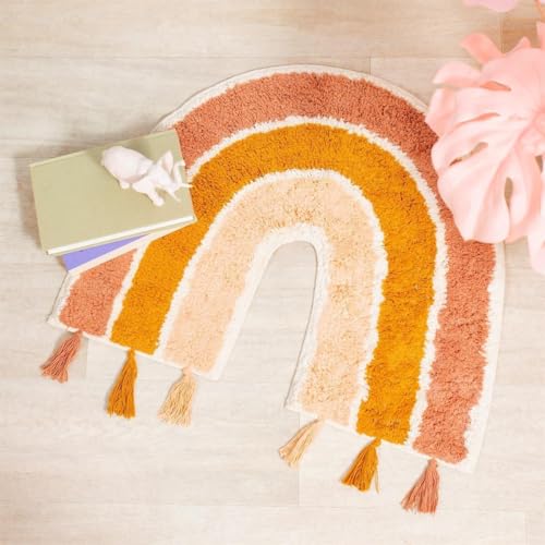 Sass & Belle Earth Rainbow Rug With Tassels