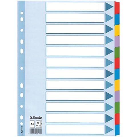 Esselte A4 12 Separadores Archivador Cover