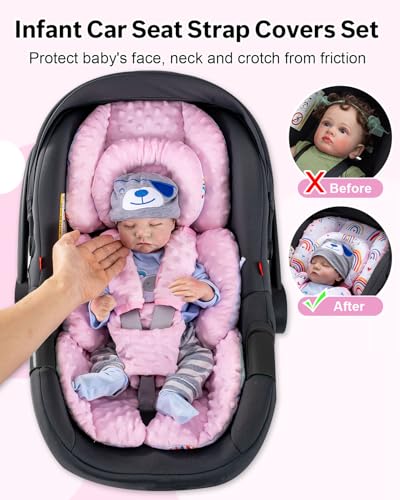Image of THE KENKYO Infant Car Seat Insert with Extra Headrest & Shoulder Pads