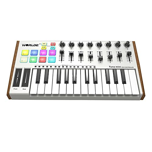 MIDI コントローラー MINI ウルトラポータブル 25 キー USB MIDI キーボードコントローラー
