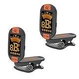 ChromaCast CC-440 Clip On Chromatic Tuner, Sunset Orange, Pack of 2