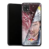DeinDesign Hard Case kompatibel mit Samsung Galaxy A22 5G Schutzhülle schwarz Smartphone Backcover EHC Red Bull München Bulle Eishockey