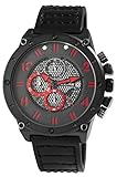 Cuarzo, funciona con 1 pila Elite - Reloj de pulsera para hombre (analógico, fecha, cronógrafo, silicona, cuarzo, 5 bares)