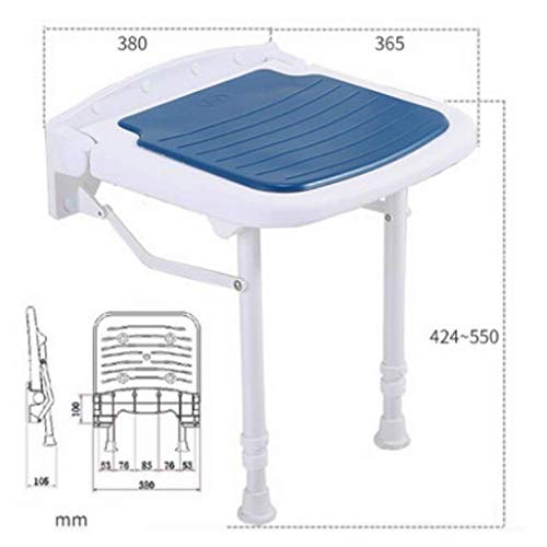 Tabouret de douche pour personnes âgées et handicapées bleu